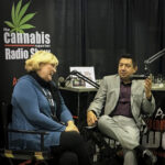 Demitri Downing being interviewed by Starr for a Cannabis radio show.
